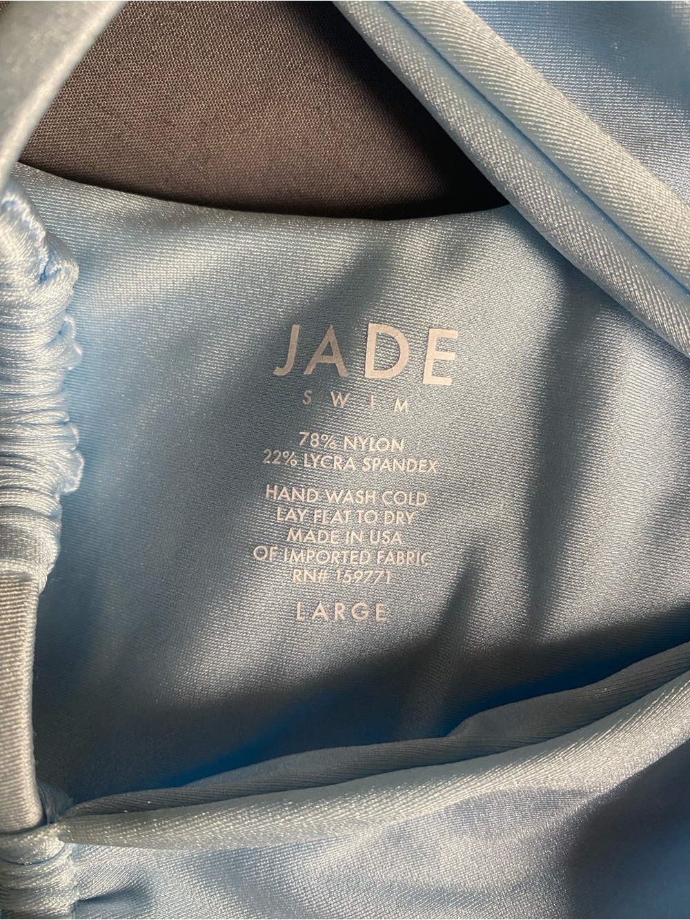 Jade Swim Align One Piece in Sky Sheen size L baby blue bathing suit - Picture 5 of 7